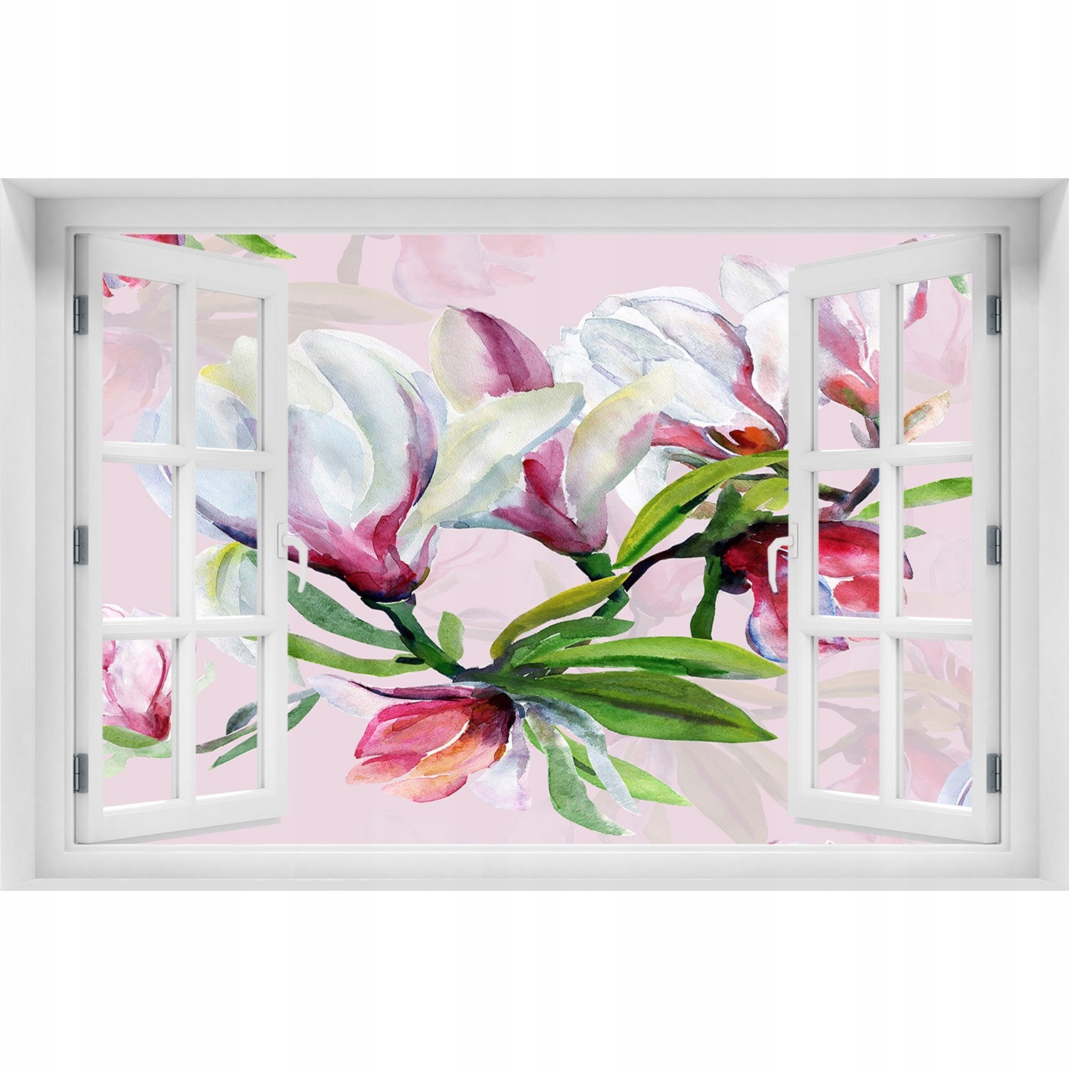 

Naklejka 3D Okno na ścianę Kwiaty magnolii 150x100