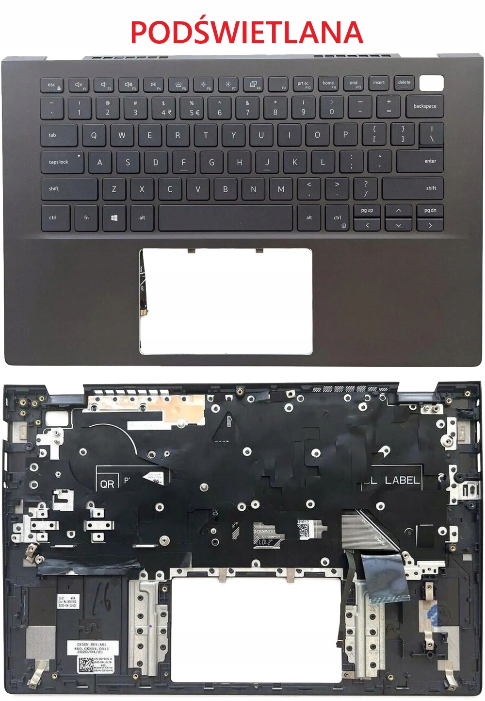 Nový Originální Palmrest Klávesnice Pl/us Dell Vostro 5401 5402 Podsv.