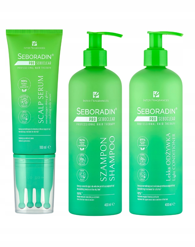 Zestaw do pielęgnacji włosów przetłuszczajacych się Seboradin Pro Seboclear