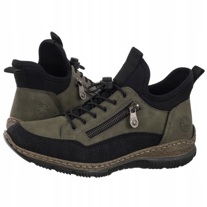 Dámské polobotky Rieker Zelené N32G3-54 Green Combination