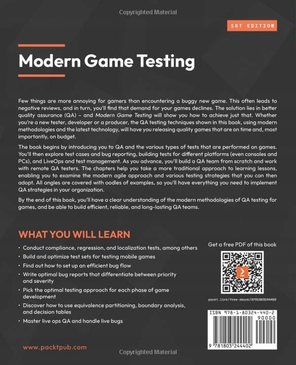 Finska, Nikolina Modern Game Testing: Learn how to test games like a pro, o Tytuł Modern Game Testing: Learn how to test games like a pro, optimize testing effort, and skyrocket your QA career