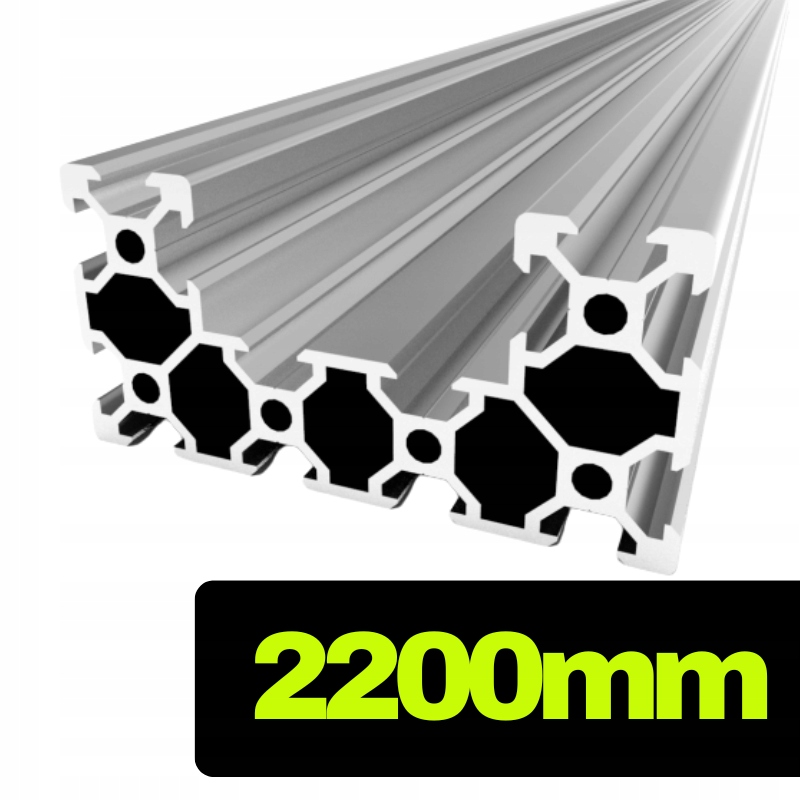 Hliníkový profil C-beam V-slot stříbrný o délce 220 cm