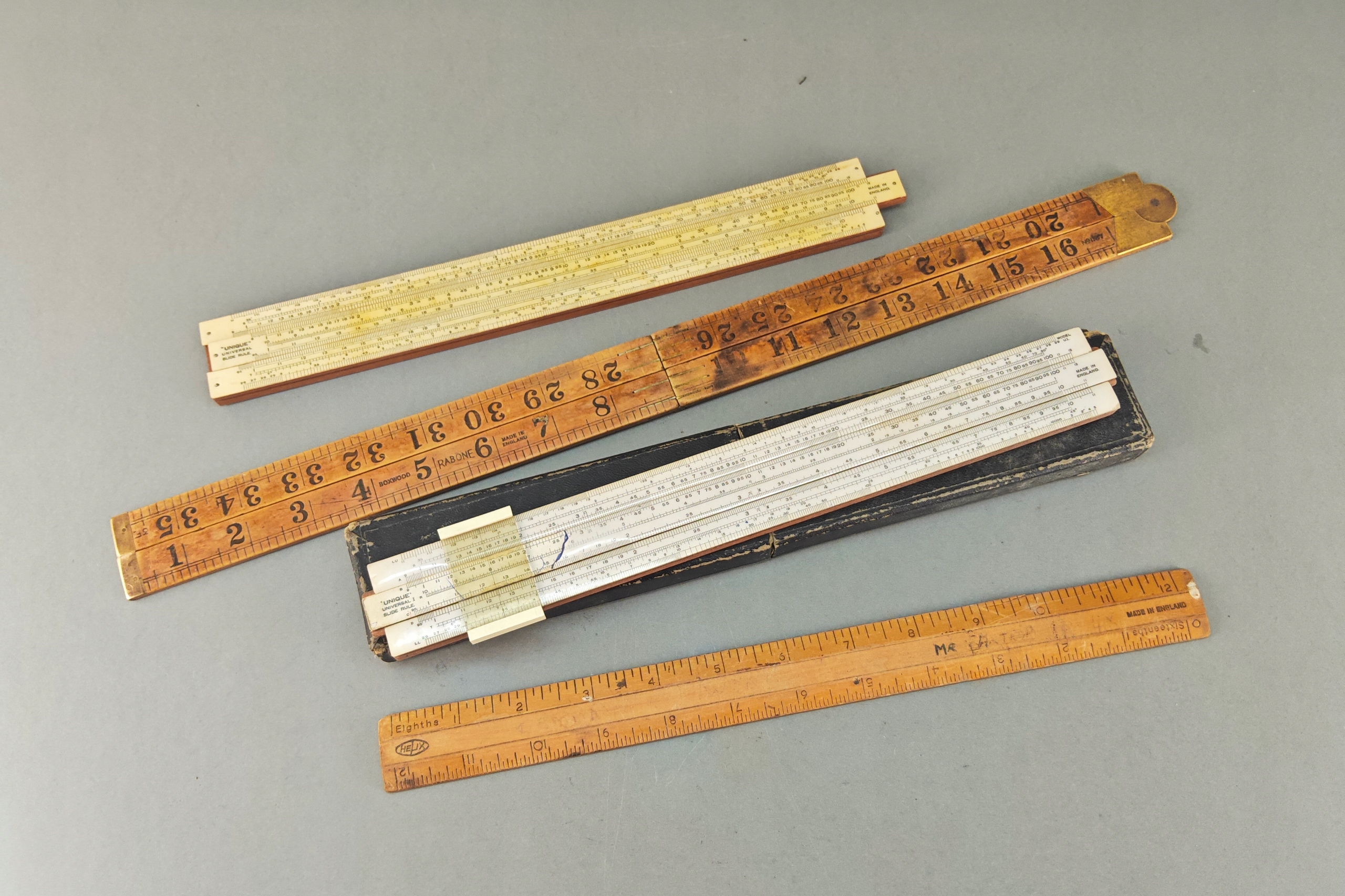 STARE ANGIELSKIE PRZYMIARY LINIJKI POMIAROWE