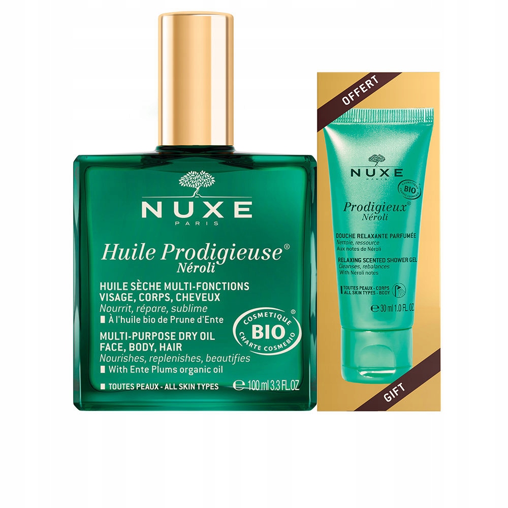 Set Nuxe: Huile Prodigieuse Multi-Purpose Neroli, Body Oil, For Face, Body