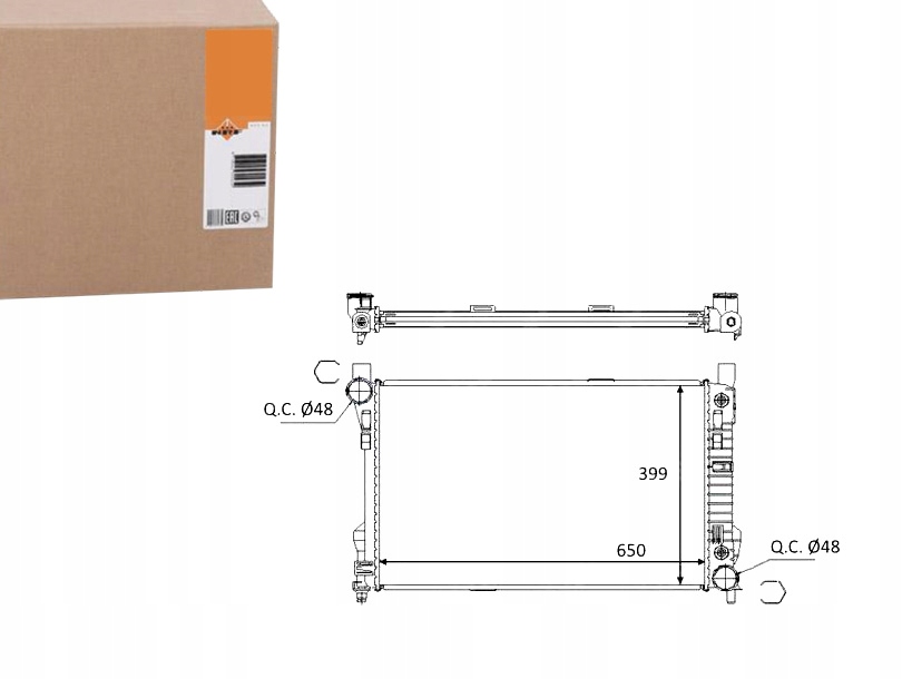 РАДИАТОР ДВИГАТЕЛЯ NRF 2035004703 A Ms2464