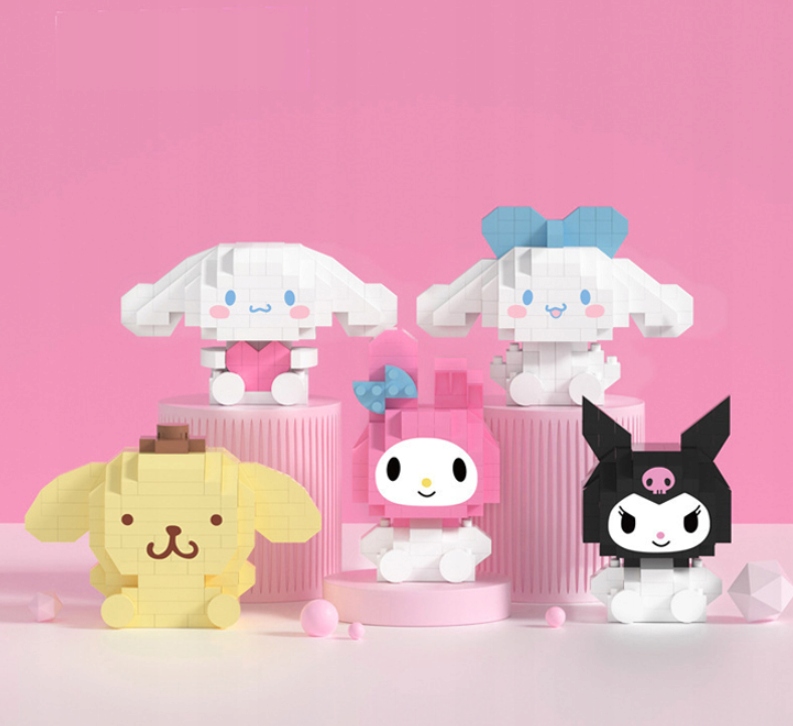 Klocki Hello Kitty Sanrio Figurka Kuromi Mały Box Rodzaj element