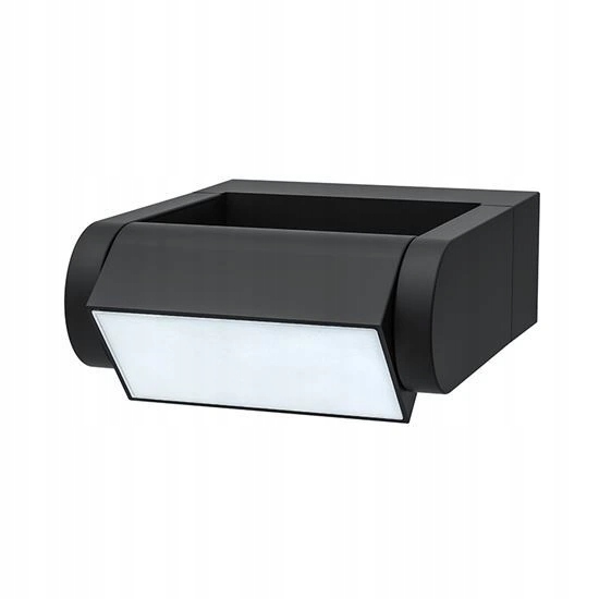 Led venkovní nástěnné svítidlo Crotone 7W/450lm/3000K/IP54, náklopné černé