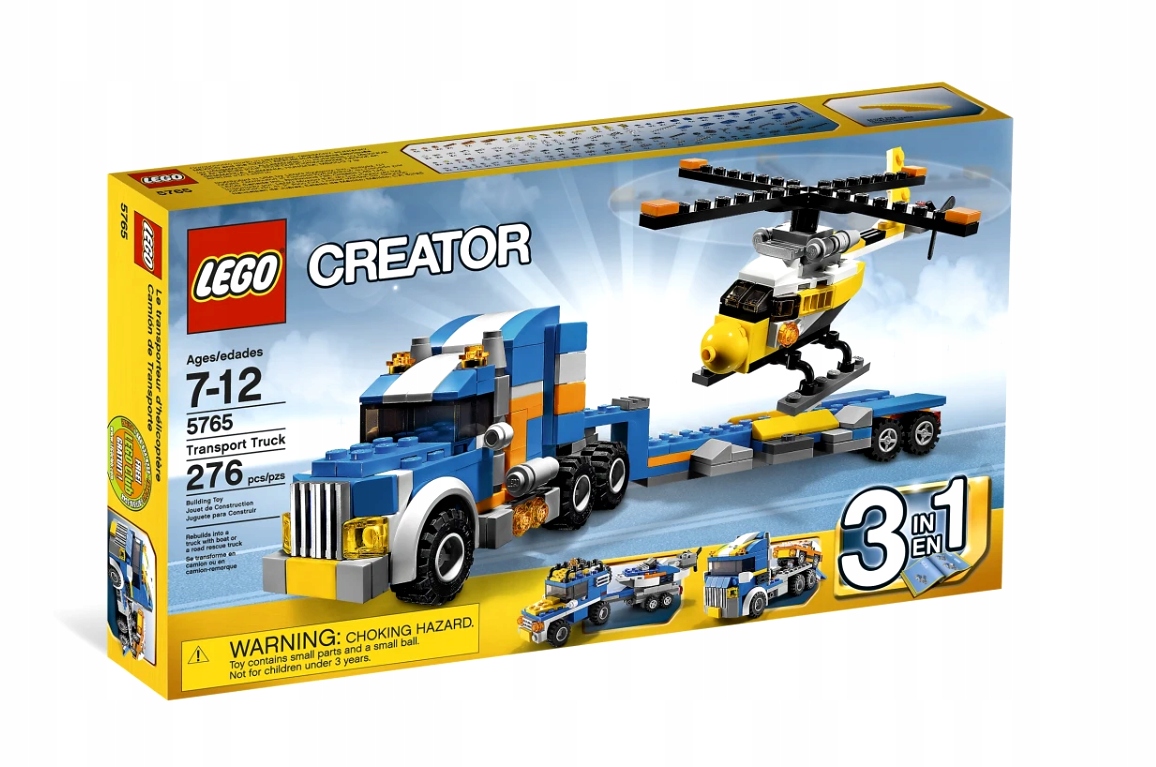 Lego 5765 Creator 3w1 Ciężarówka transportowa Unikat 2011 rok!