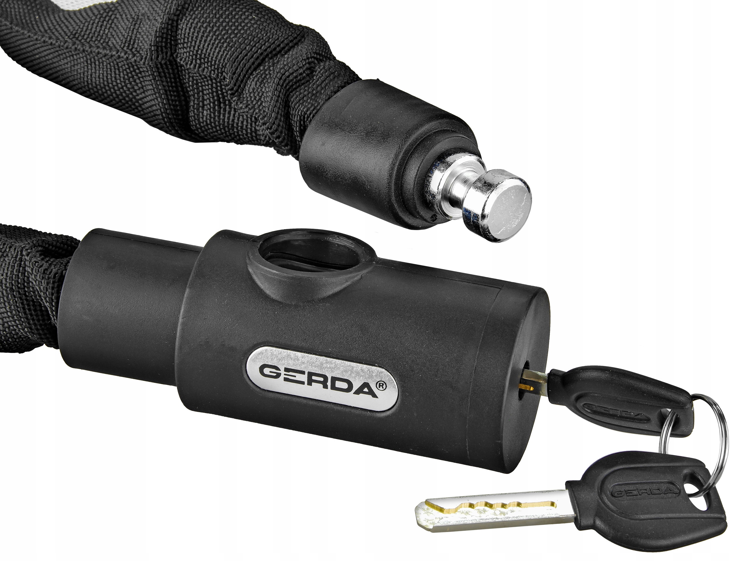 ZAPIĘCIE ROWEROWE ŁAŃCUCH GERDA CONTRA 900/10V 90 cm / 10 mm ZABEZPIECZENIE Waga 1500 g