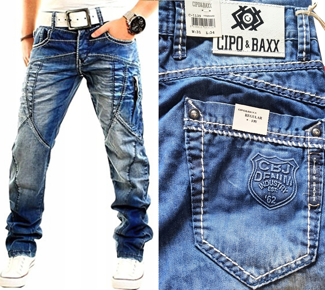 Kalhoty Cipo Baxx Džíny přetíratelné Silná nit Regular