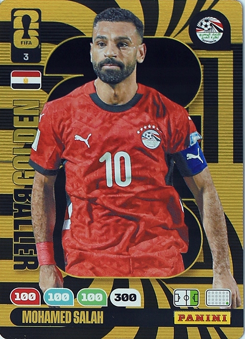 Panini World Cup 2026 Golden Baller 3 Mohamed Salah