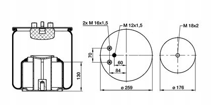 MIECH ZAWIESZENIA MAN TGA TGM KPL. TYŁ L/P Producent części Inny