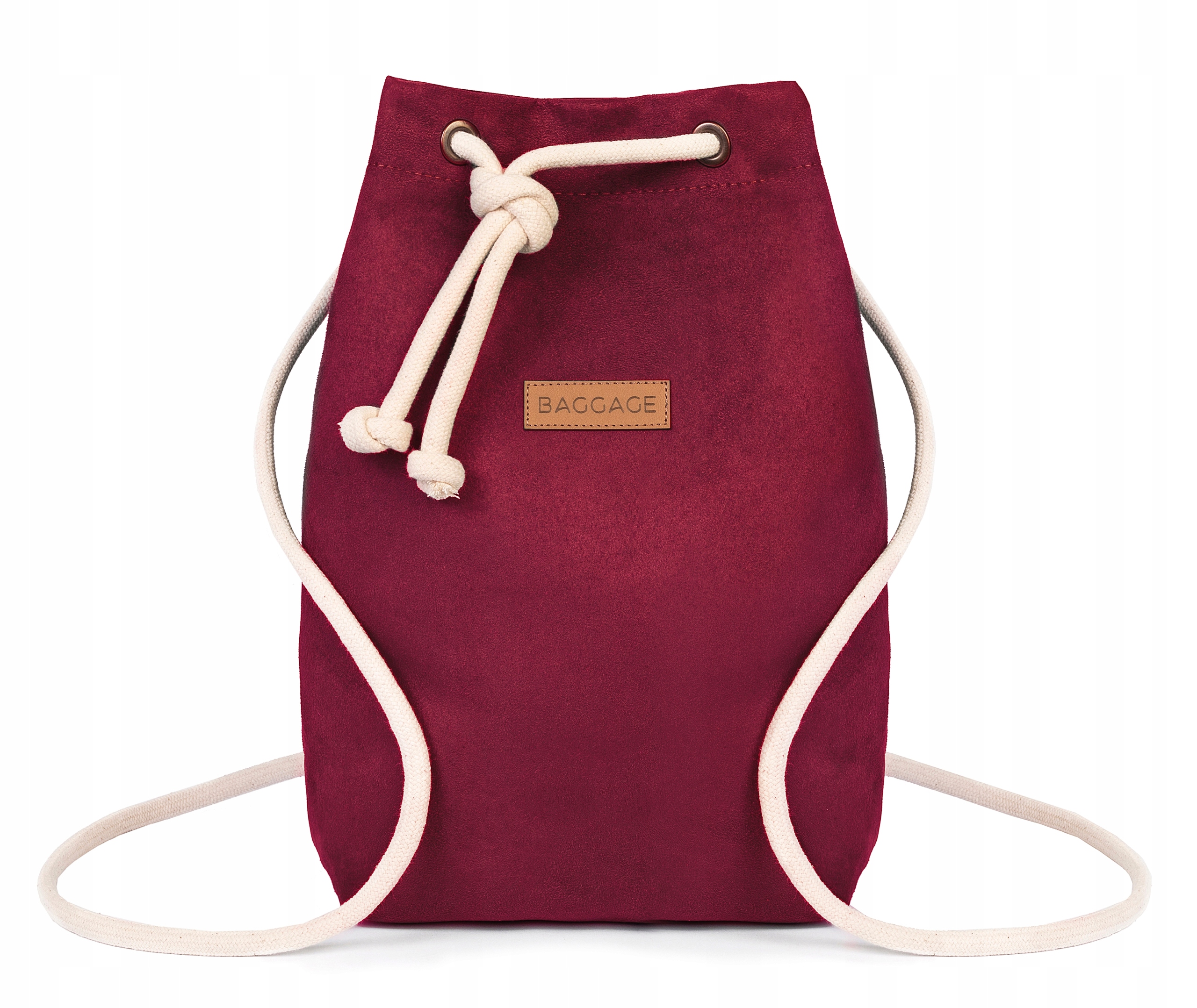 

Plecak Worek 2W1 Torebka Zamsz Baggage Malinowy