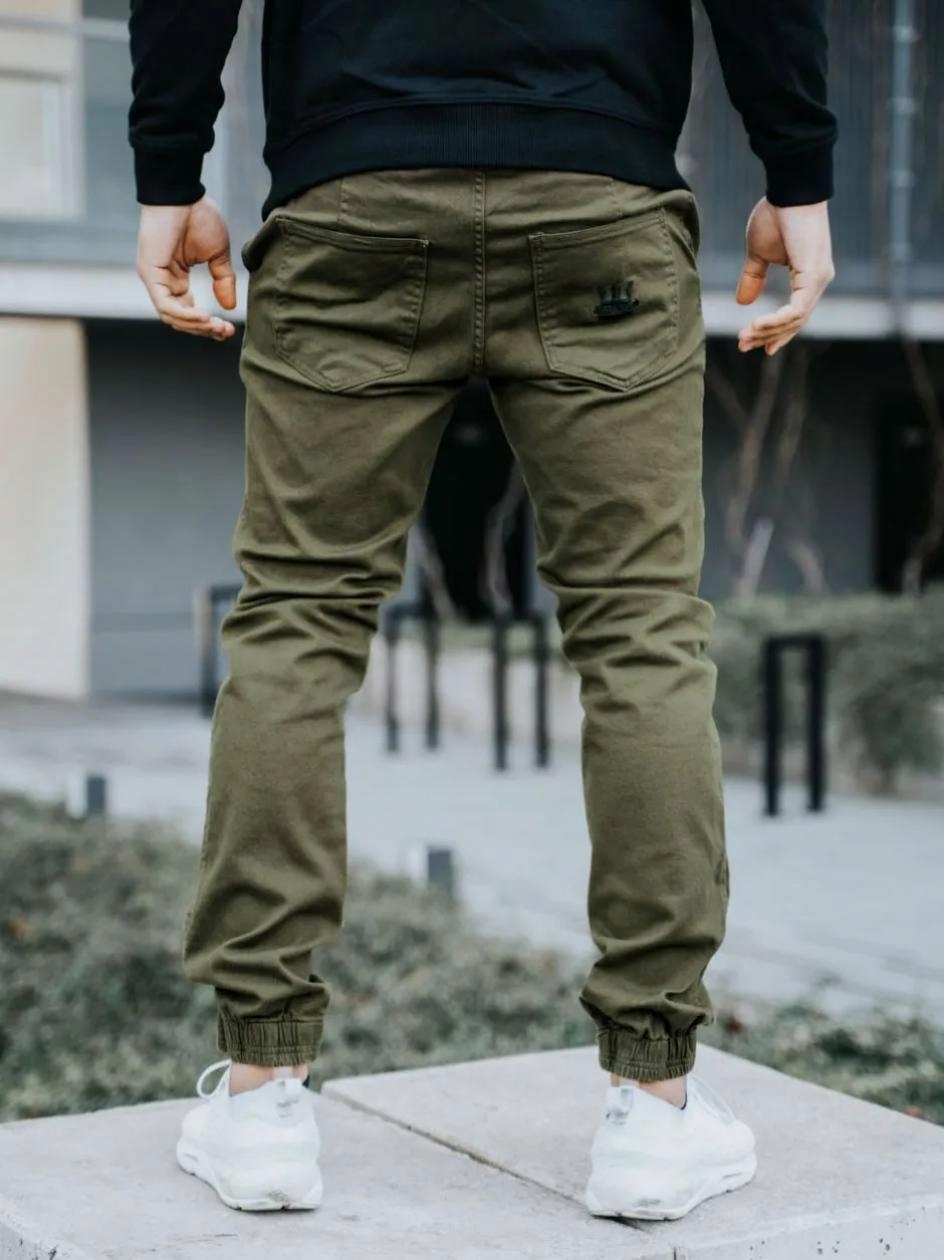Joggery Kalhoty Jigga Wear Jogger Crown Olive/black vel. XXL