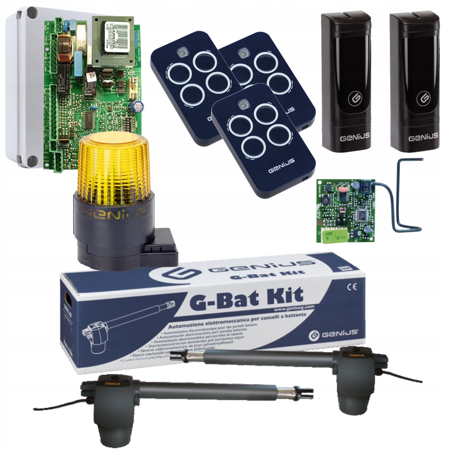 Genius G-BAT400 Lampa Guard 230V Pilot Echo 3szt Napęd bramy dwuskrzydłowej