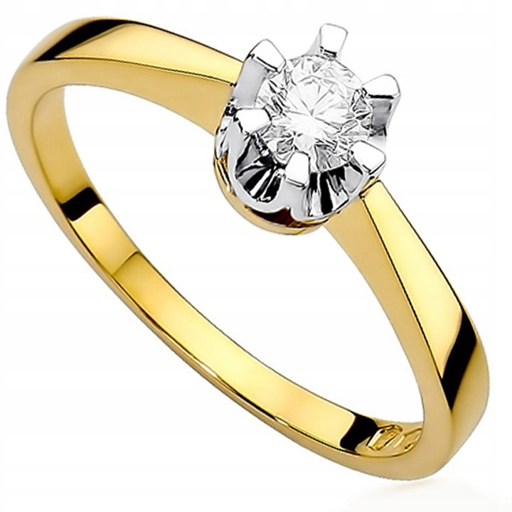 

Zaręczynowy Pierścionek Złoty Z Brylantem 0,25ct