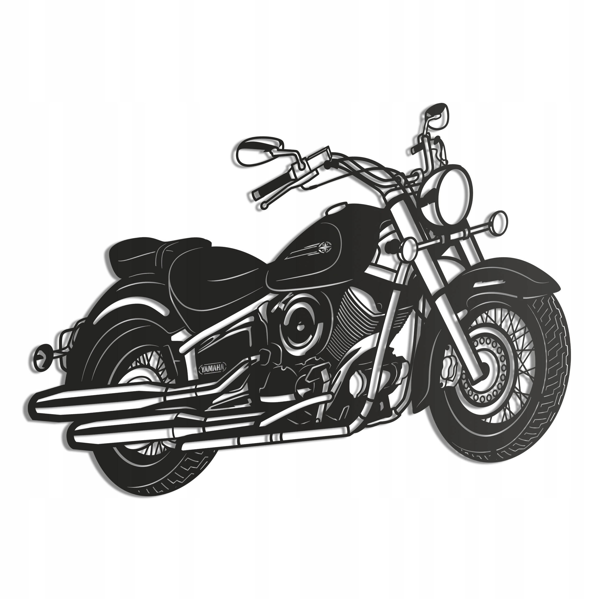 Dřevěný 3D obraz Yamaha Drag Star 1999 Nástěnná Dekorace Dárek XL