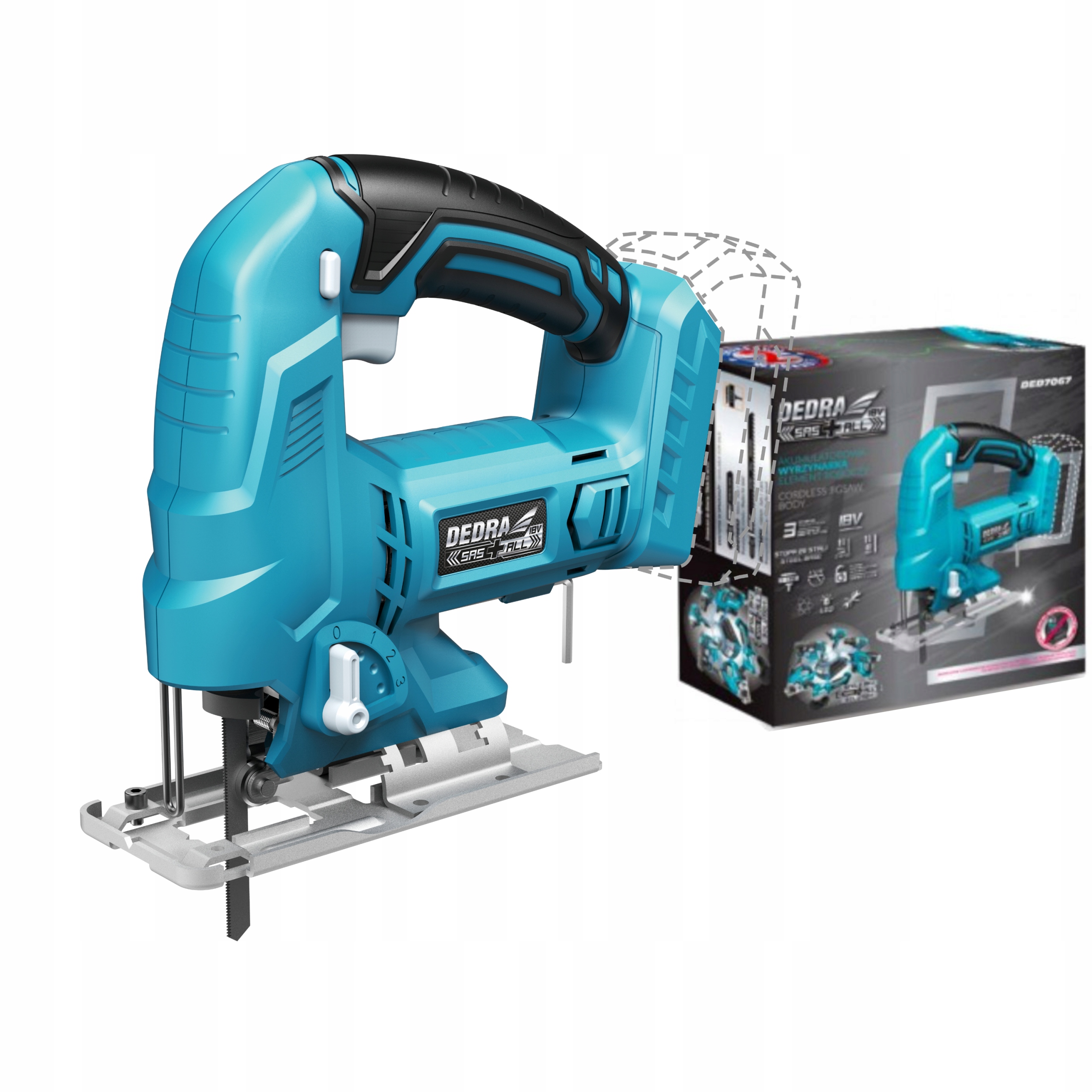 Dedra DED7067 akumulátorová přímočará pila Sas+all 18V