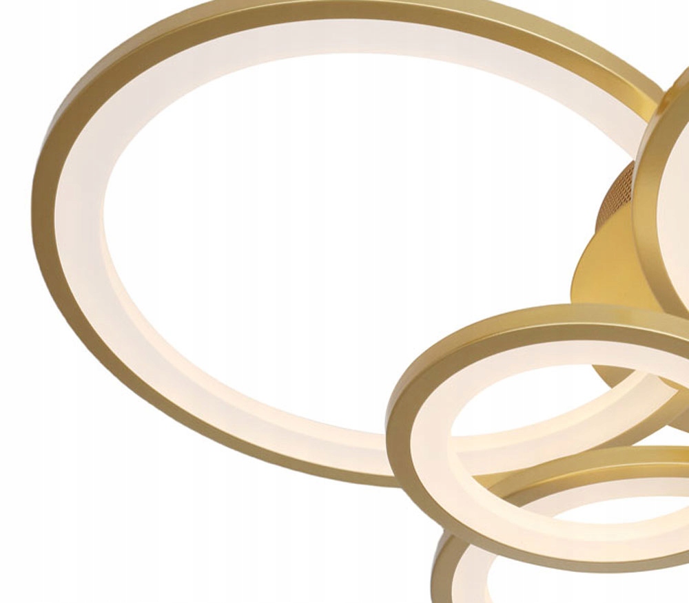 LAMPA SUFIT RING PLAFON okrąg żyrandol LED PILOT KOŁA ZŁOTA Marka MAXXLLC