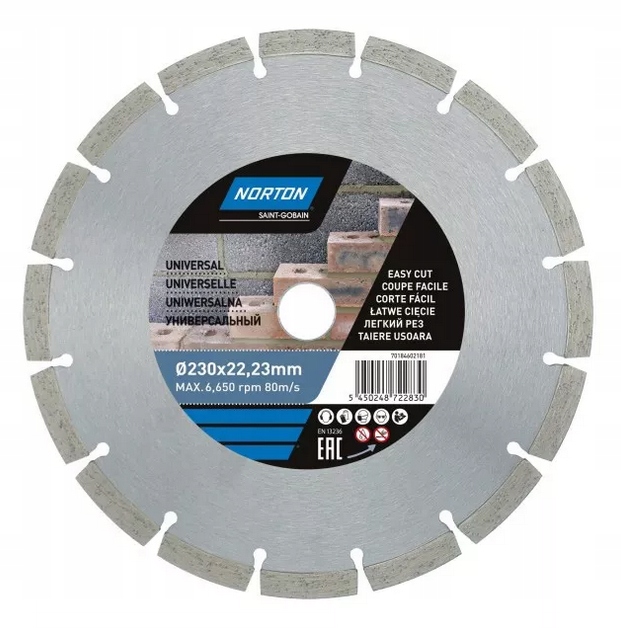 NORTON TARCZA DIAMENTOWA SEGMENTOWA 230MMX22,23