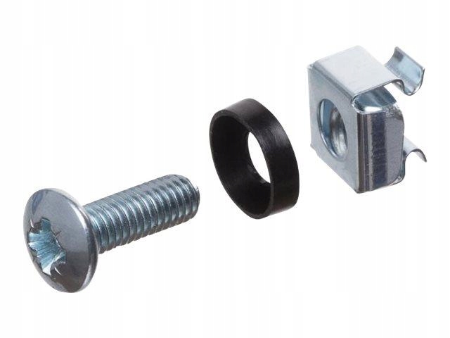 Netrack 100-000-001-050 Netrack śruba montażowa rack czarna podkładka