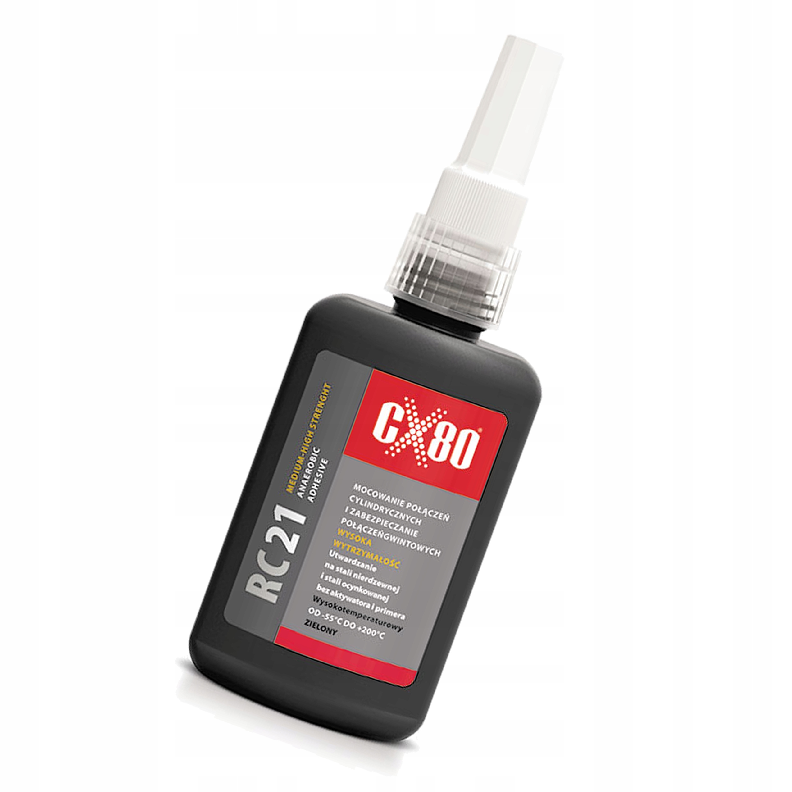 CX80 RC21 Anaerobní lepidlo na nerezovou ocel, ložiska a závity, zelené, 250 ml
