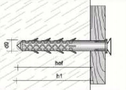 Hak do rusztowań wkręt oczkowy 12x230 + kołek Kod producenta HFR12230