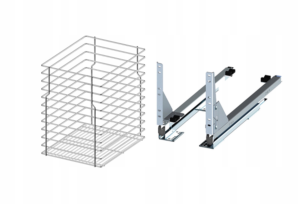 Kôš Cargo do spodnej skrinky 40 cm 400 sivý 1p tichý domček Rejs s plným výsuvom