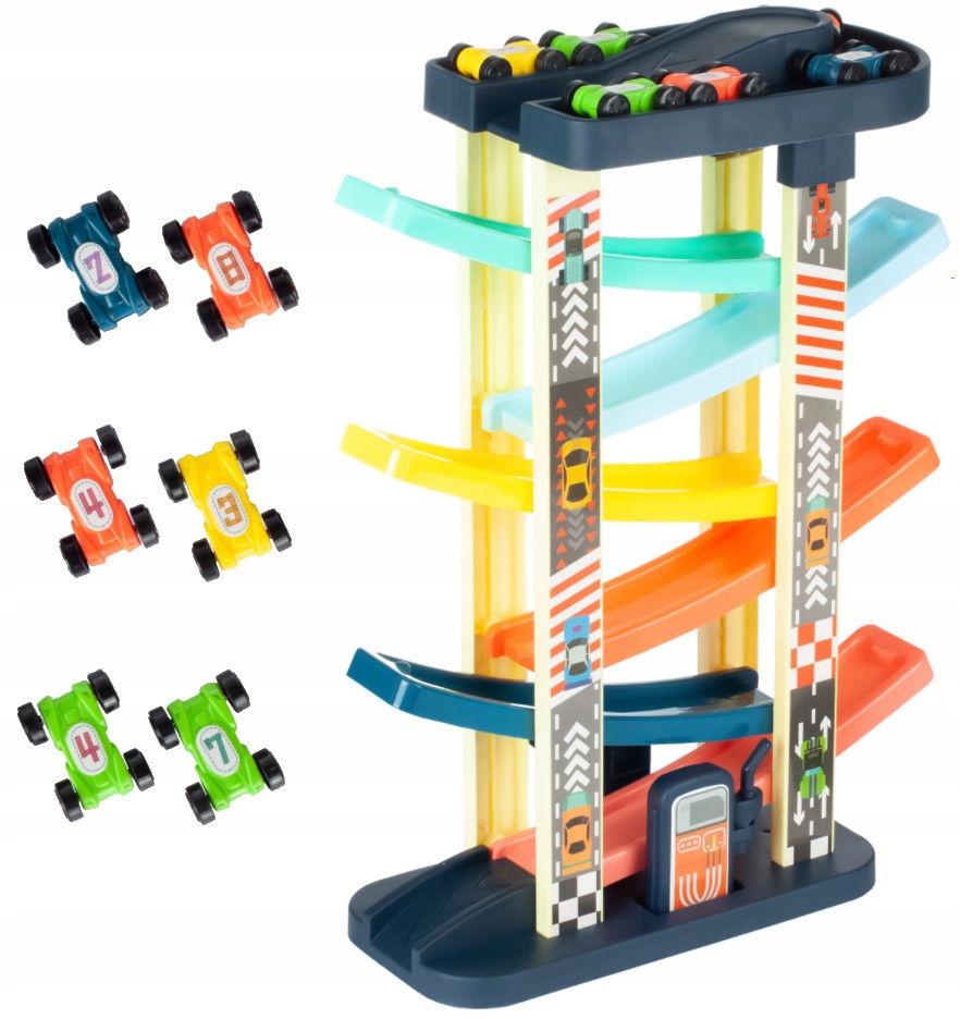 ZJEŻDŻALNIA TOR SAMOCHODOWY DLA SAMOCHODÓW + 6 AUT Kod producenta U354