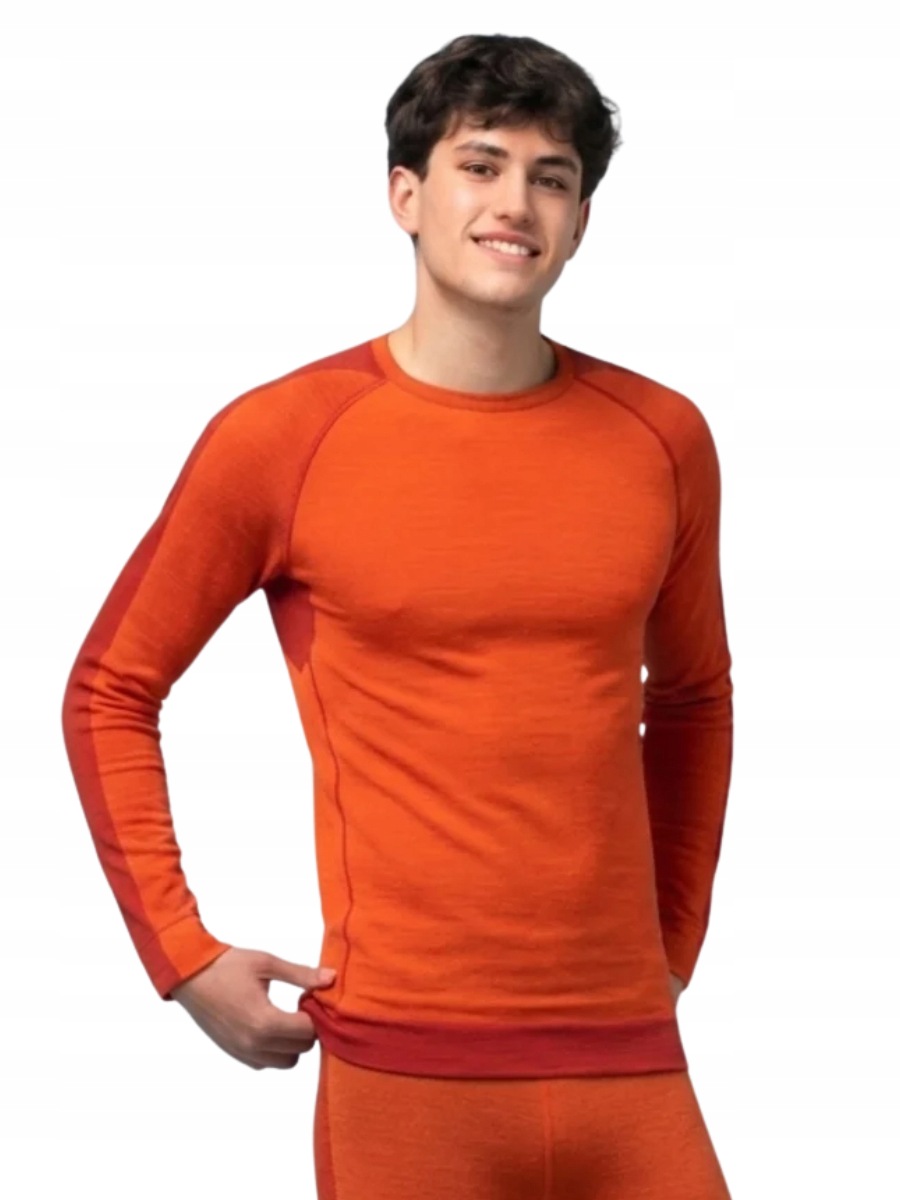 Sportovní halenka Lana, merino vlna, termoaktivní, dlouhý rukáv S/m Arancio