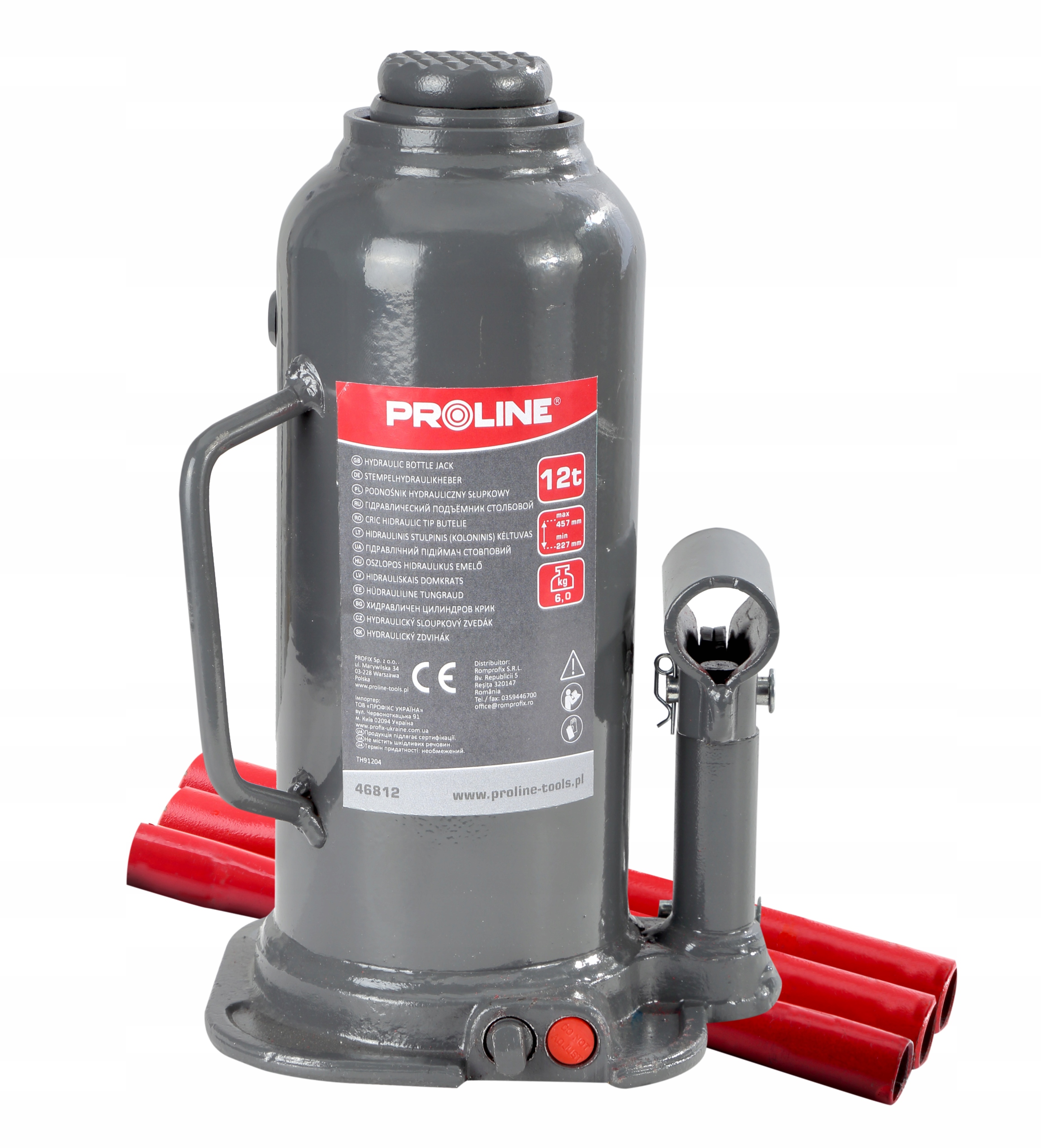 ПОДЪЕМНИК ГИДРАУЛ. СТОЛБЕЦ 12Т 227-457MM (6.0 KG)