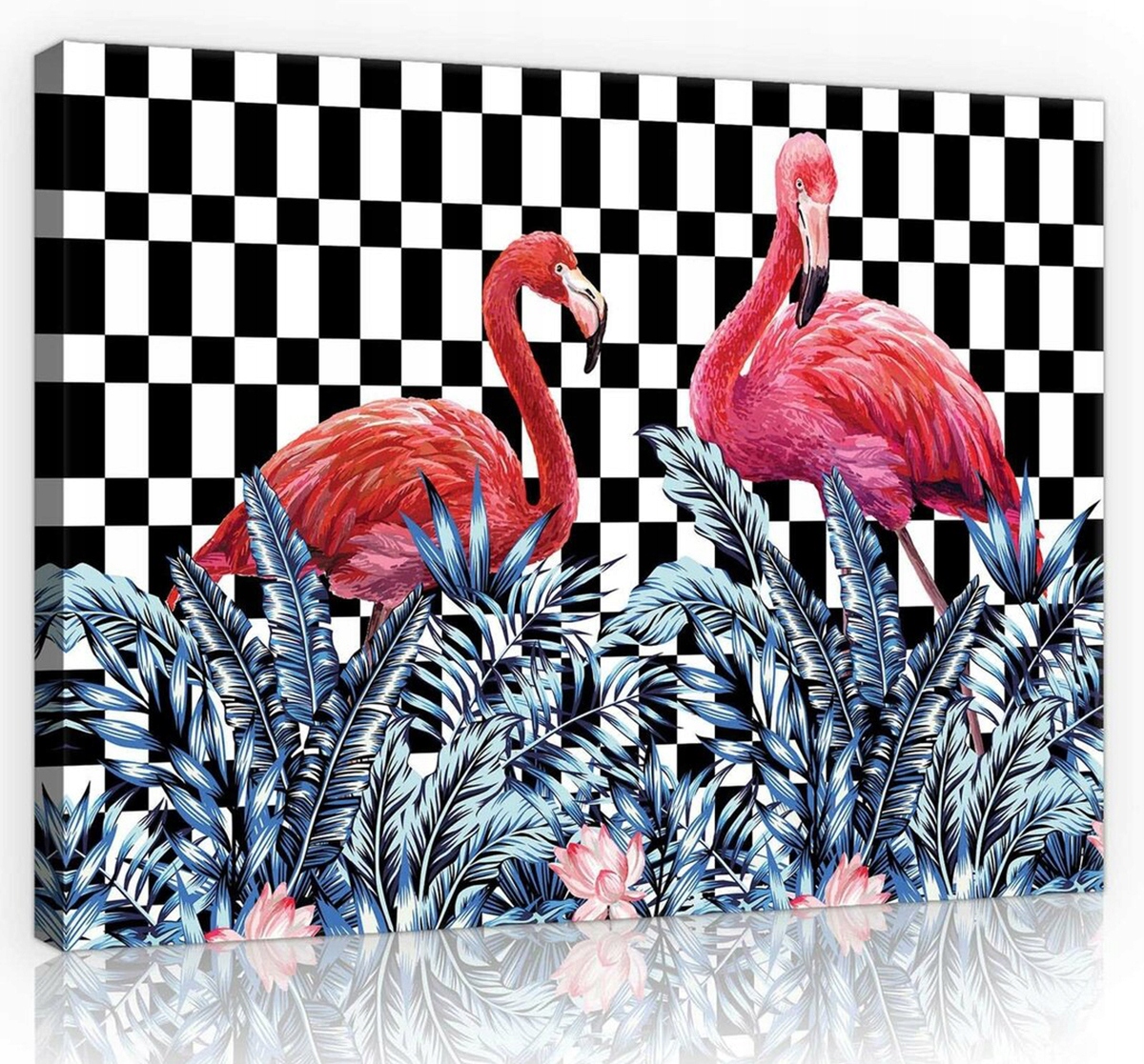 Obraz Na Plátně Canvas 100x75 Plameňák Pták Listy