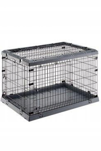 Levně Přepravka Superior 105 skládací pro psy šedá Fp