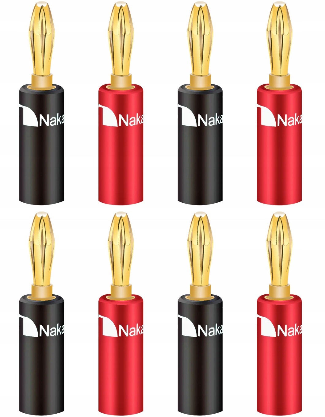 

Wtyki Głośnikowe Bananowe Nakamichi Hq Gold 8szt