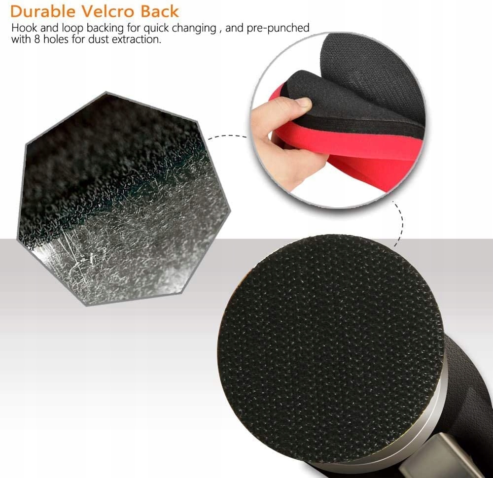 POLERKA SAMOCHODOWA SZLIFIERKA 18x GABKA 18xPAPIER Brand other