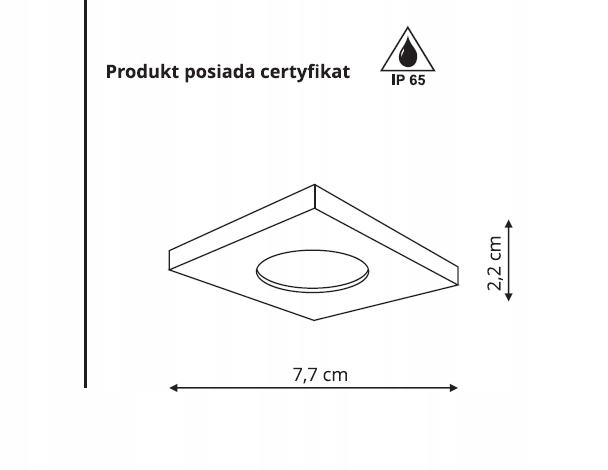 Lagos oprawa do zabudowy GU10 kwadrat biała IP65 Zasilanie sieciowe