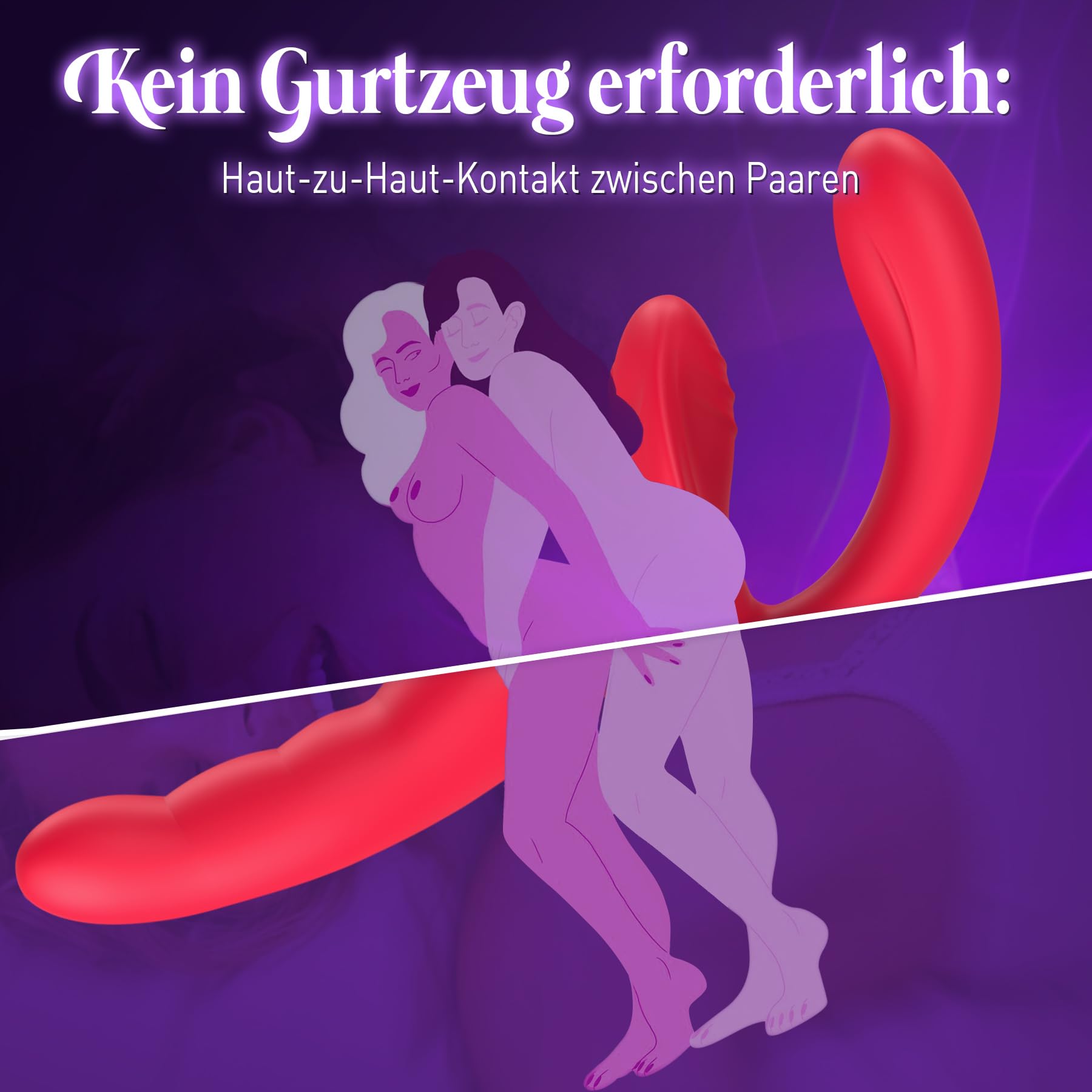 UMSCHNALL Strapless Strapon Wibrator Dla Par Z Pilotem Dildo Dla Kobiet — miniatura 3