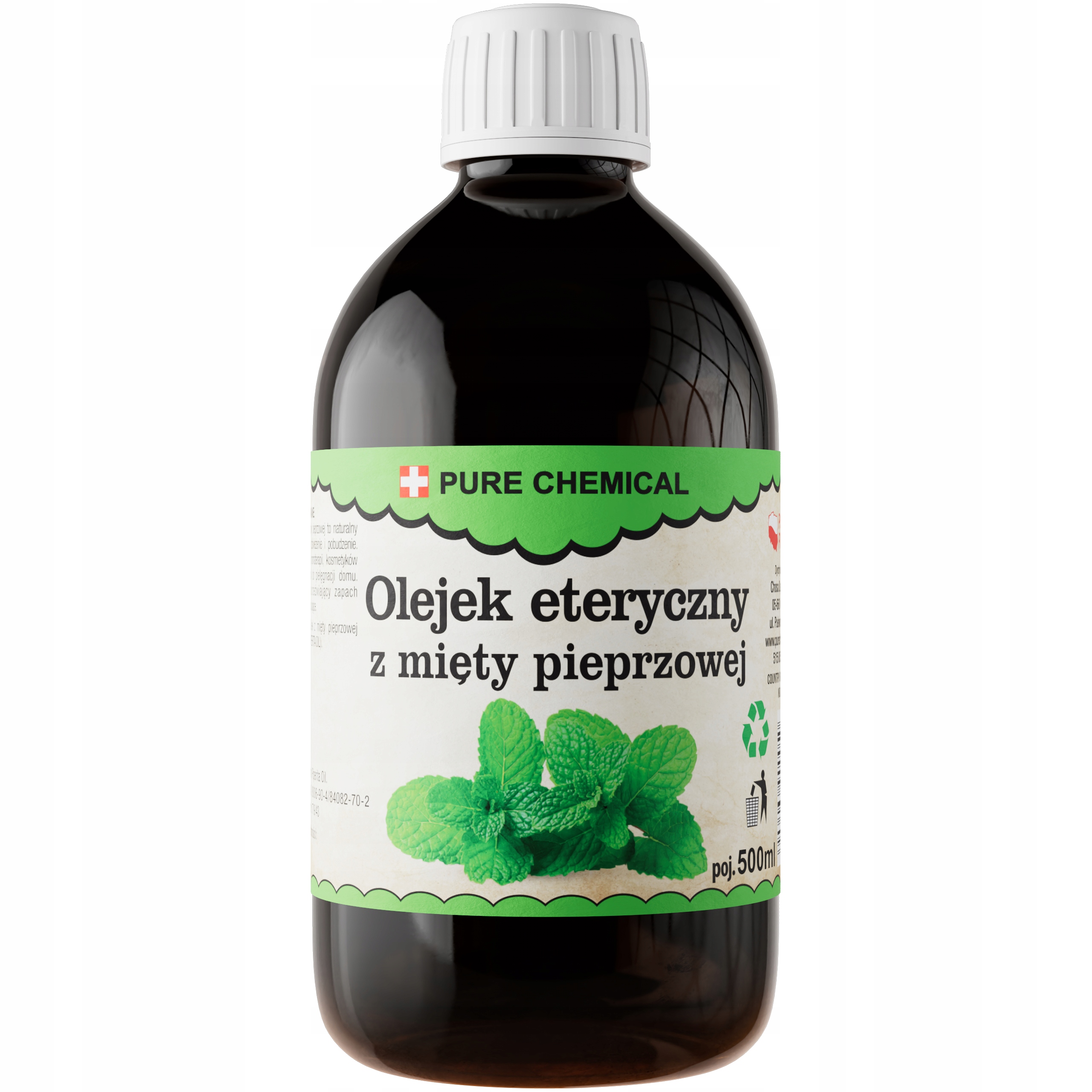 Olejek Miętowy Naturalny Eteryczny Z Mięty Pieprzowej 500ml 0,5L