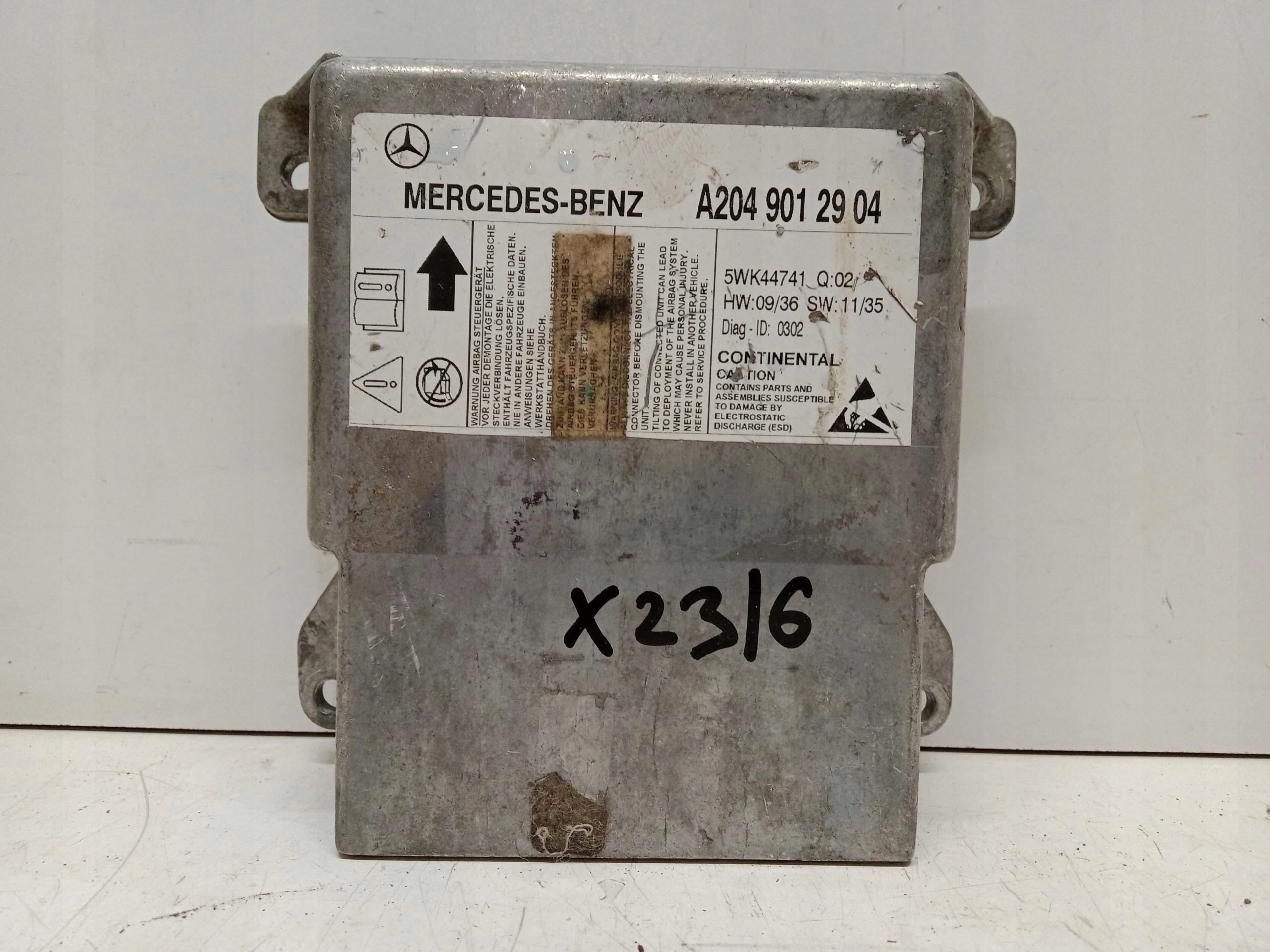 MERCEDES C W204 MODUŁ SENSOR AIR-BAG A2049012904