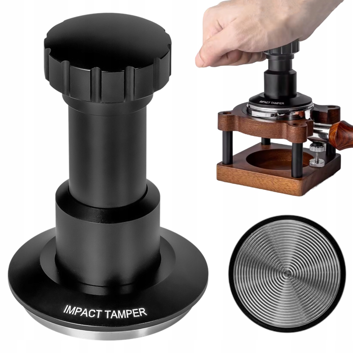 Levně Tamper s Pružinovým Mechanismem Šlehač Kávy V Kolbě Kávovar 51 mm