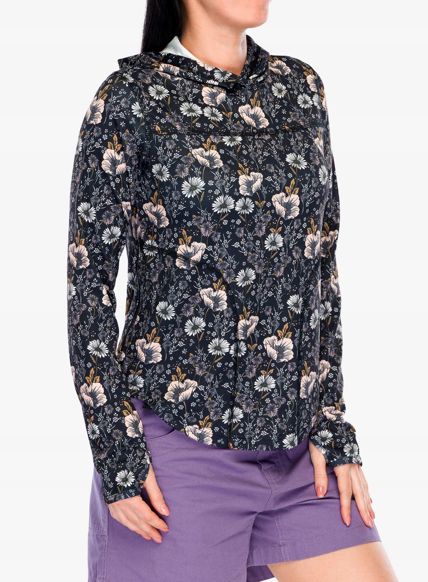 Mikina s kapucí Kavu Sunshade Quiet Wildflowers L