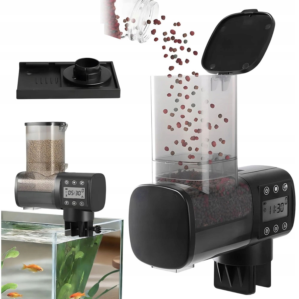 500 ML Automatické Krmítko S LCD Displejem Pro Akvárium S Baterií