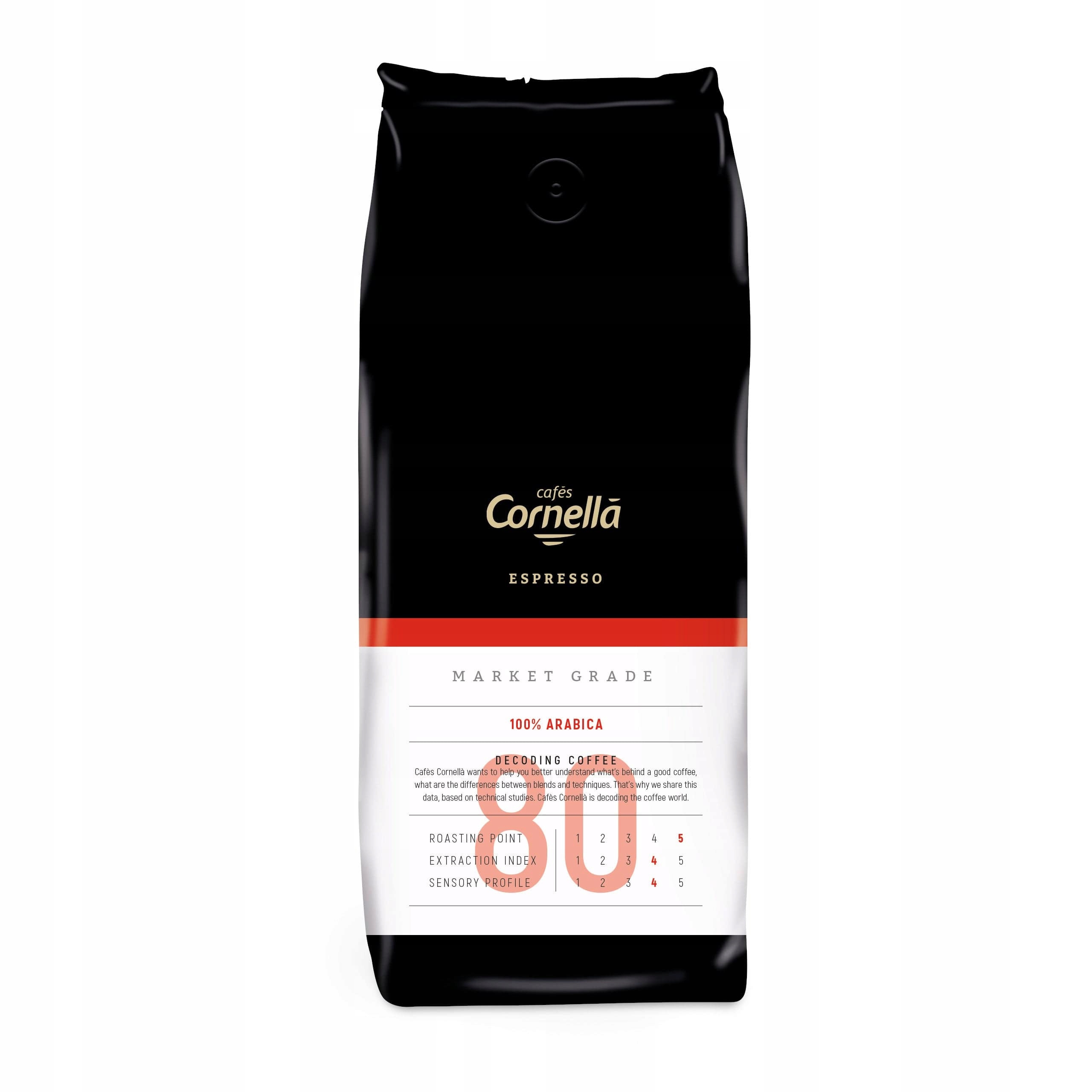 Levně Cornella Káva zrnková Espresso 80 Market Grade 1 kg