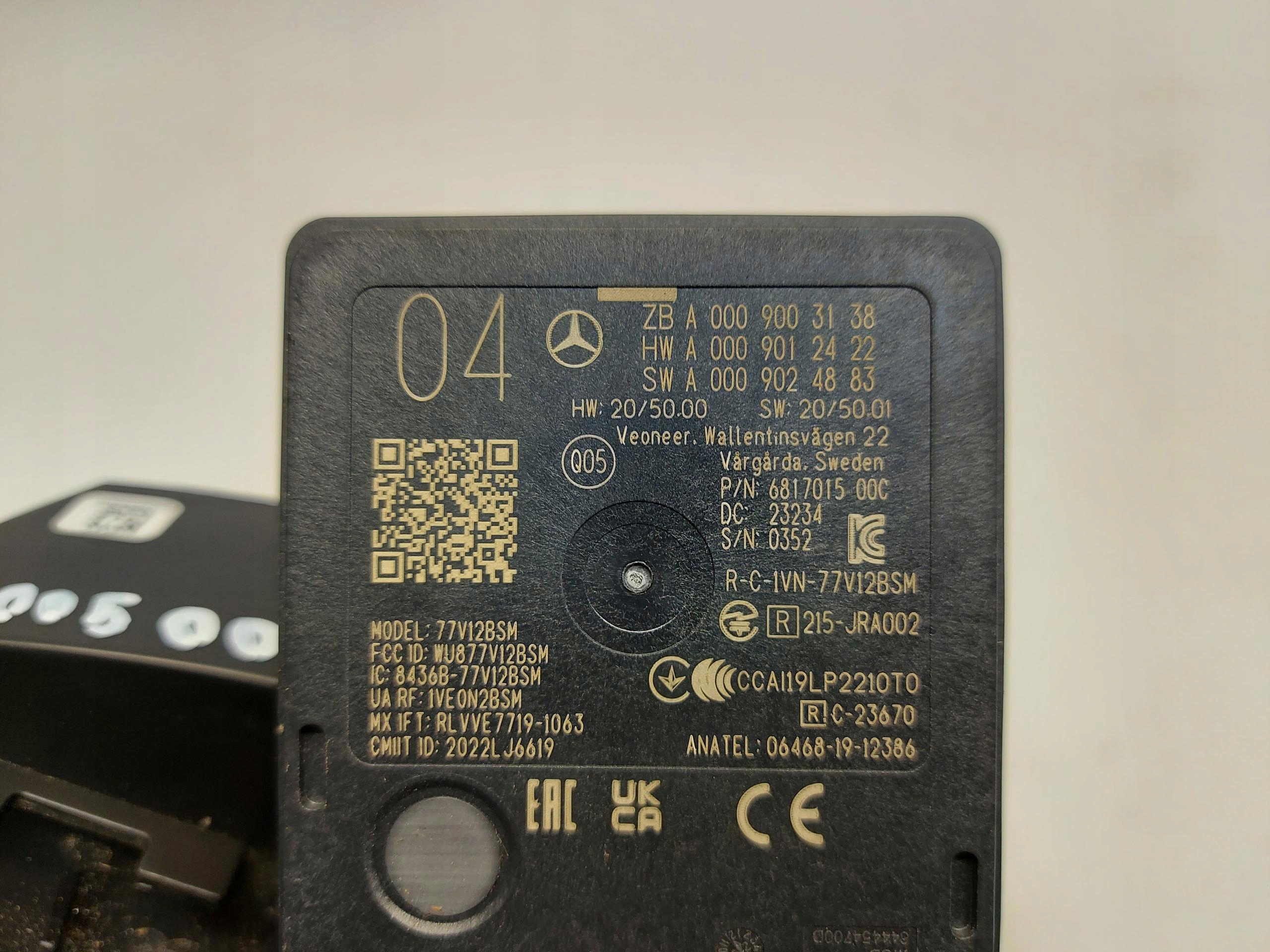 Mercedes W254 GLC 220d RADAR sensor right rear part A0009003138