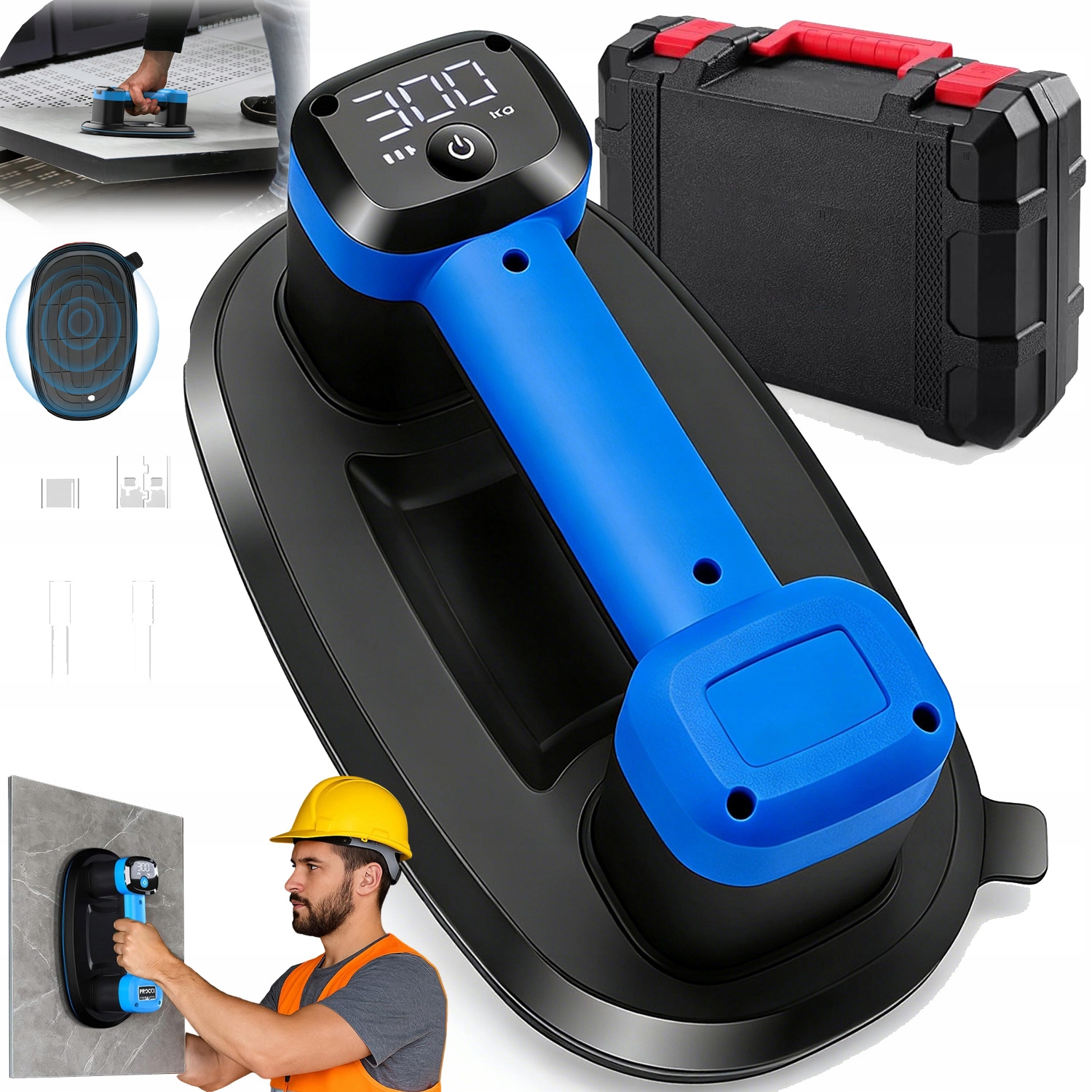 Elektrický Držák Přísavka Pro Vakuové Gresy 3600 Mah Do 300 Kg