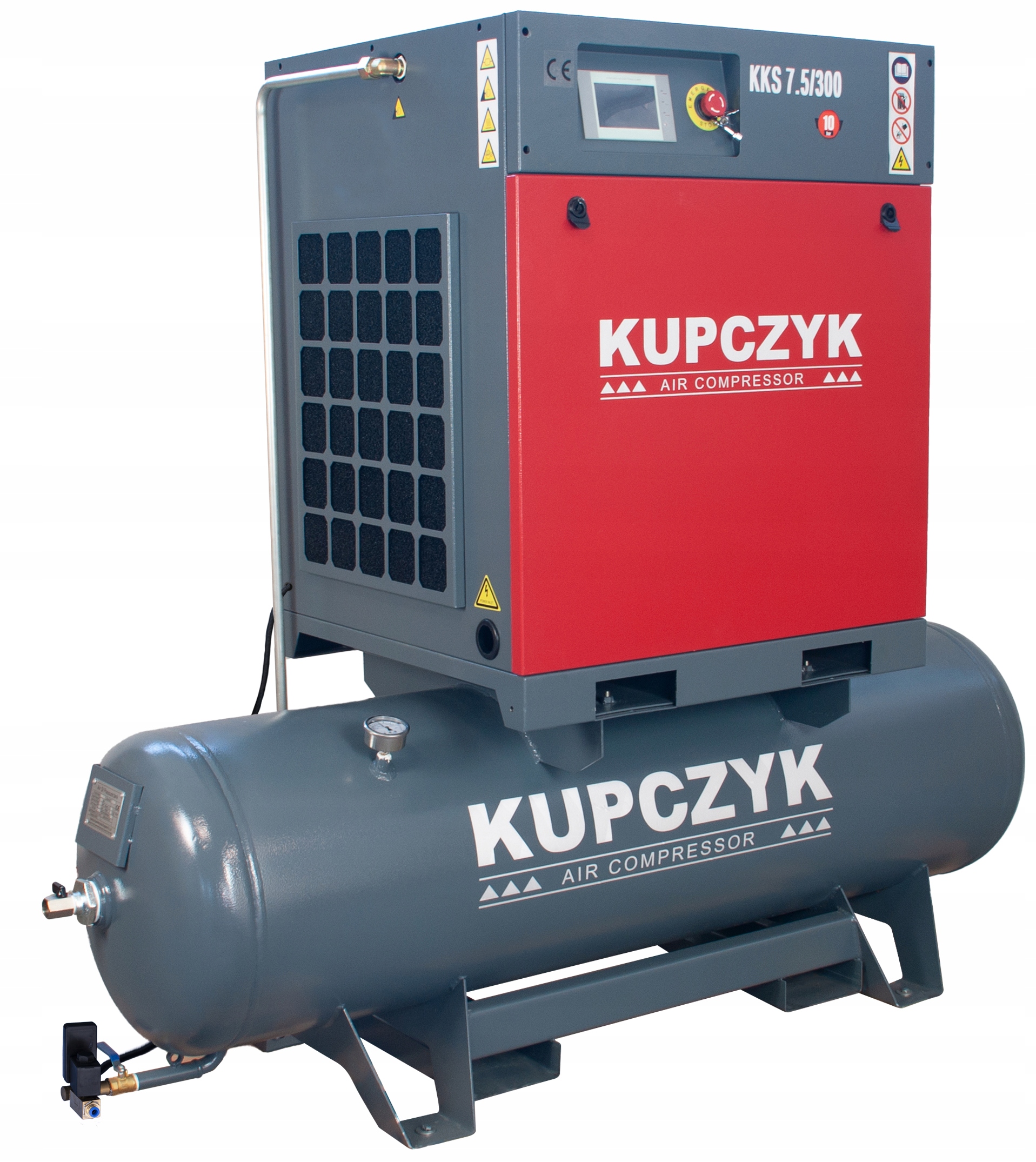 Kompresor śrubowy Kupczyk KKS 7,5/300 800 l/min zbiornik 300 l Marka Kupczyk