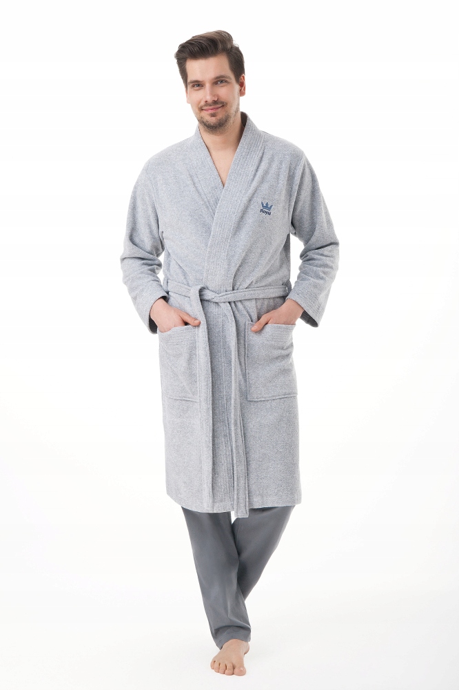 

Szlafrok męski Luna kod 850 szary roz. XXXL