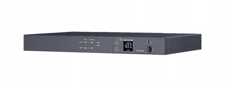 CyberPower Rack Ats Metered, 1U, 16A, (8)C13 (2)C19, IEC-320 C20 (2)…
