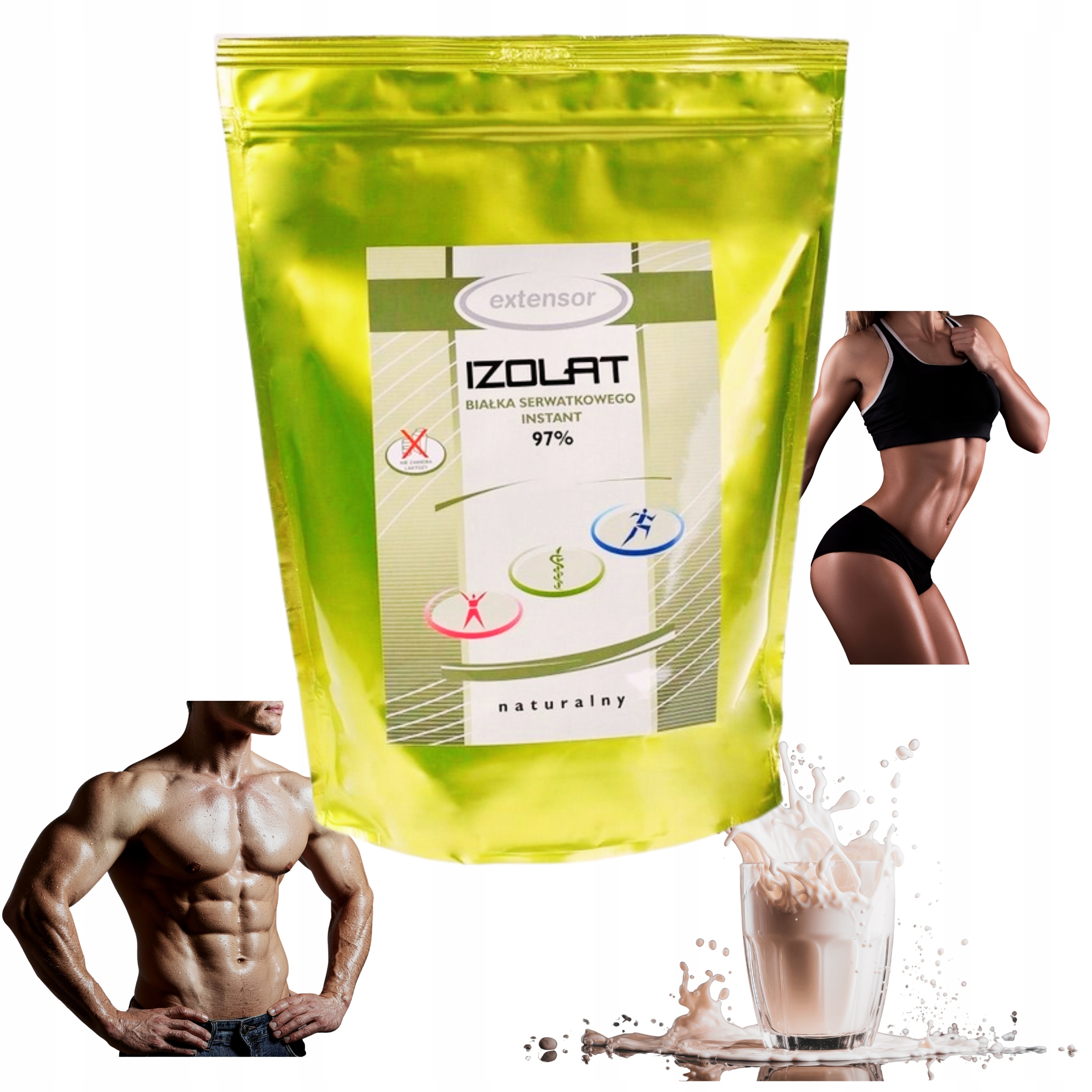 Protein proteinový izolát Wpi Extensor prášek 1000 g přírodní příchuť