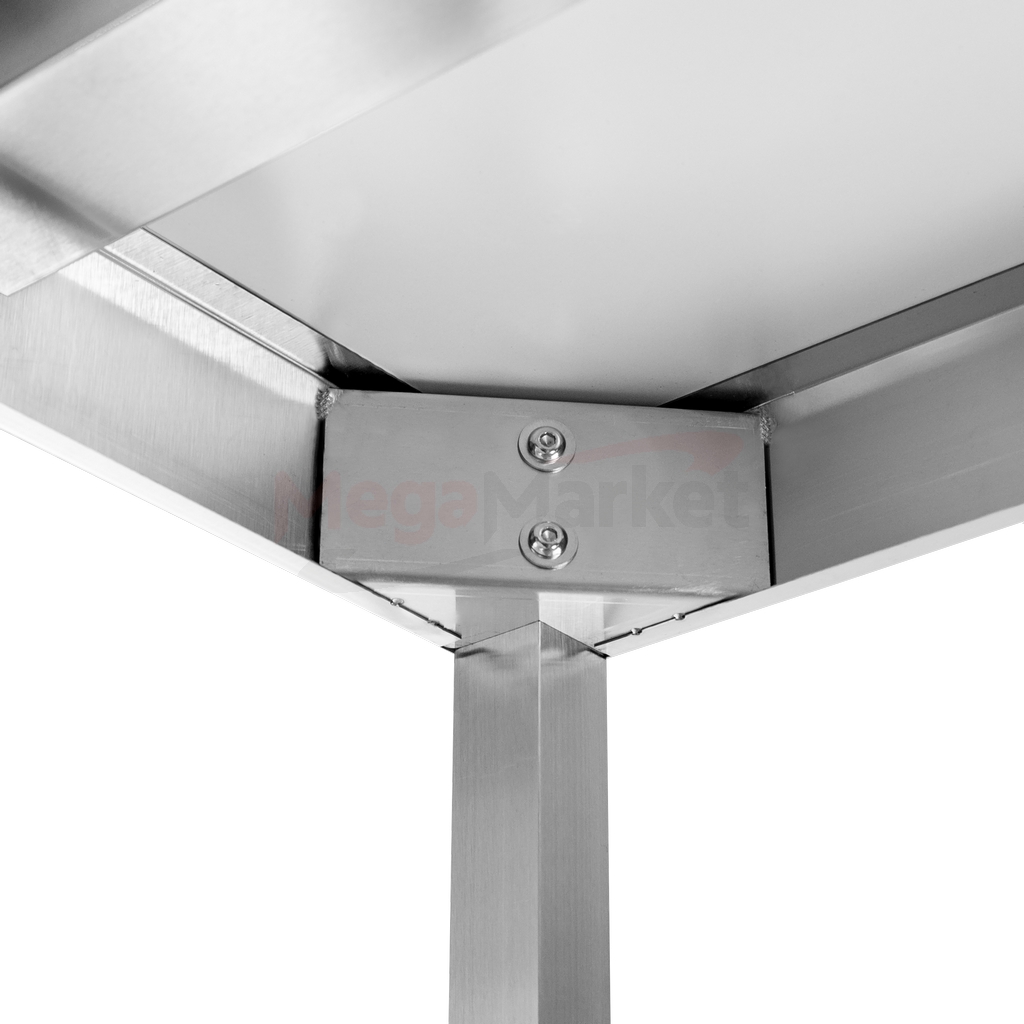 Stół roboczy GASTRONOMICZNY z PÓŁKĄ 200x70 ze stali nierdzewnej przyścienny Wysokość produktu 85 cm